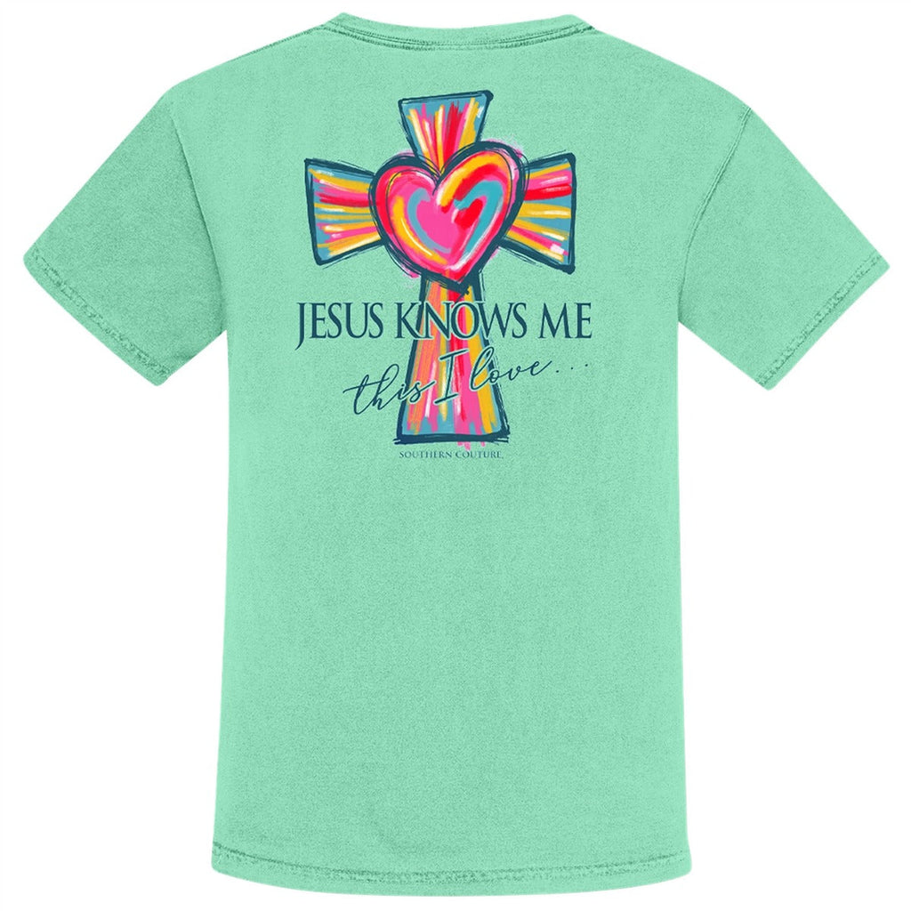 Southern Couture Jesus Knows Me Comfort Colors - Adult & Kids T-Shirts, Sweatshirts & Hoodies apparel design preview 2