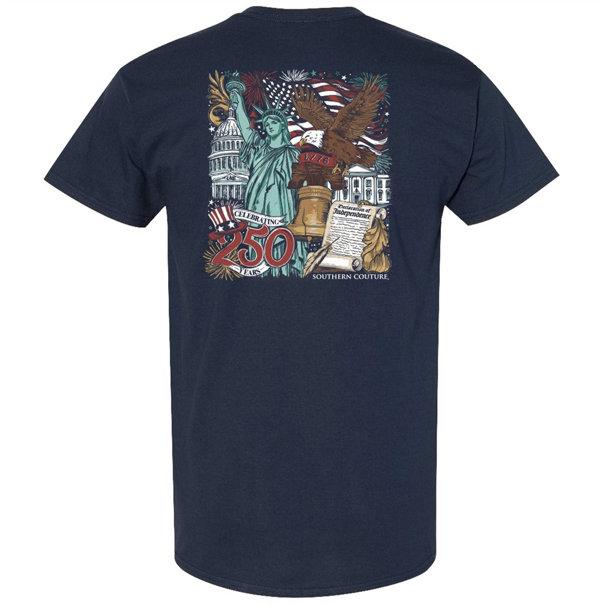 Southern Couture Classic Celebrating 250 Years USA - Adult & Kids T-Shirts, Sweatshirts & Hoodies apparel design preview 2