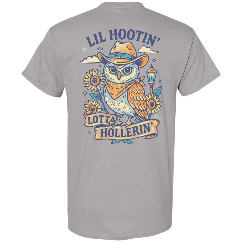 Girlie Girl Originals Lil Hootin Owl - Adult & Kids T-Shirts, Sweatshirts & Hoodies apparel design preview 2