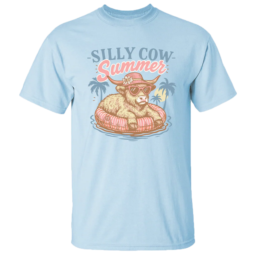 Girlie Girl Originals Silly Cow Summer - Adult & Kids T-Shirts, Sweatshirts & Hoodies apparel design preview 2