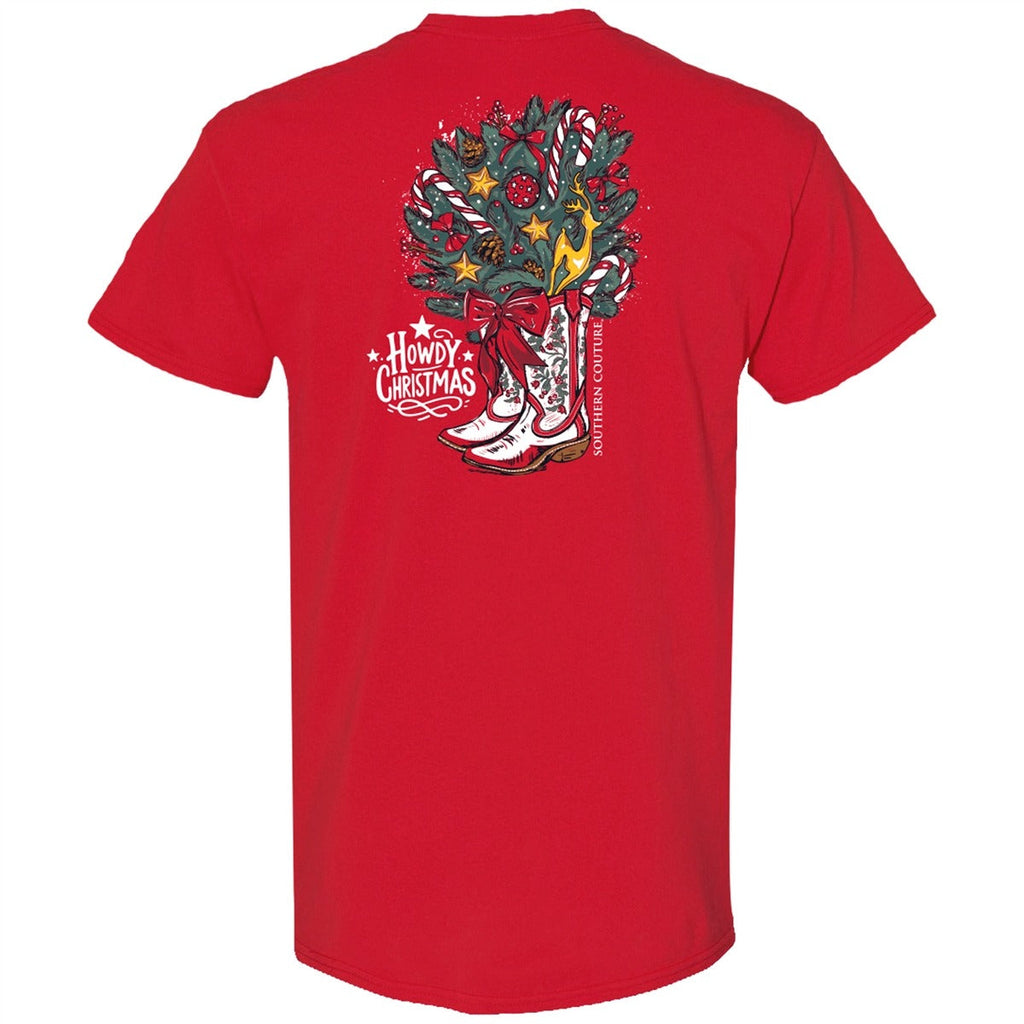 Southern Couture Classic Howdy Christmas - Adult & Kids T-Shirts, Sweatshirts & Hoodies apparel design preview 2