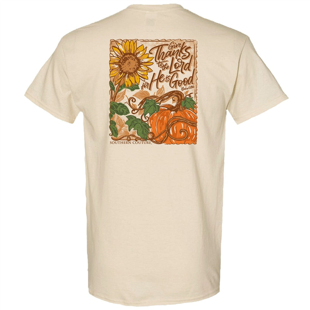 Southern Couture Classic Give Thanks To The Lord Fall - Adult & Kids T-Shirts, Sweatshirts & Hoodies apparel design preview 2