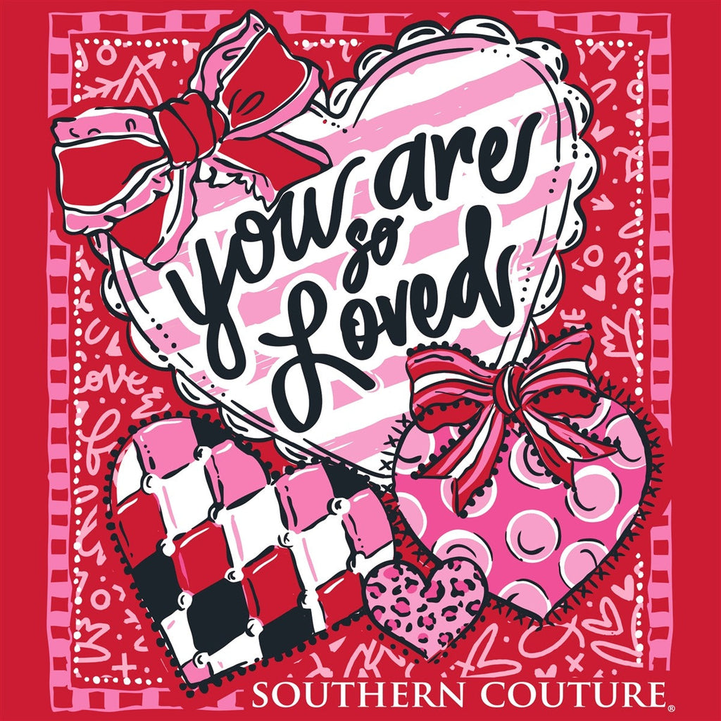 Southern Couture Classic You Are So Loved Hearts - Adult & Kids T-Shirts, Sweatshirts & Hoodies apparel design preview 2