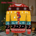 Iron Man Carries Spider Man Ugly Christmas Sweater product image