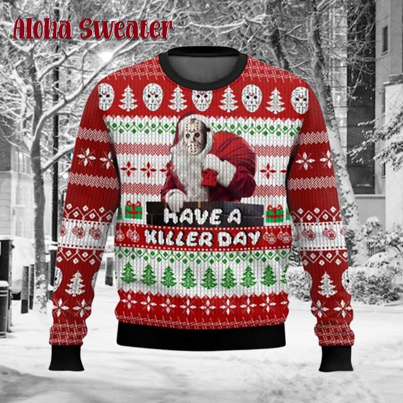 Jason Voorhees Killer Day Ugly Christmas Sweater product image
