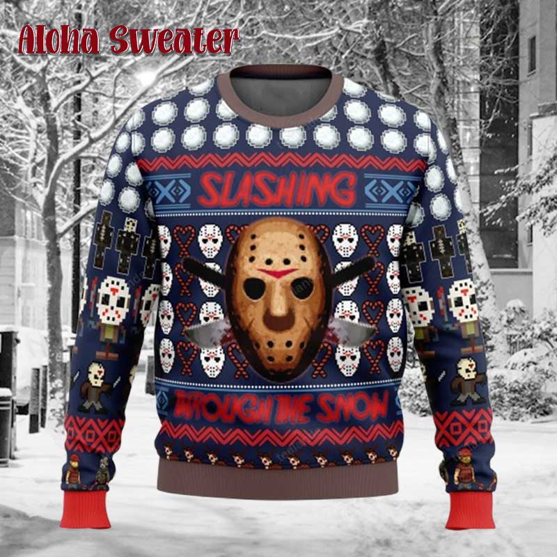 Jason Voorhees Killer Day Ugly Christmas Sweater product image 2