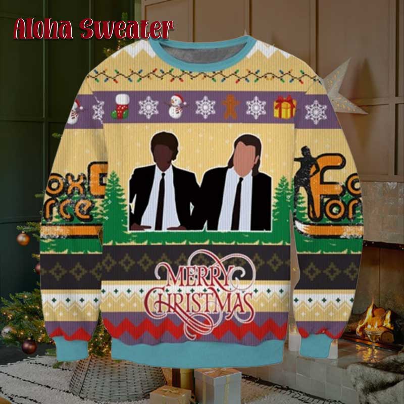 I Dare You Pulp Fiction Ugly Christmas Sweater product image 2