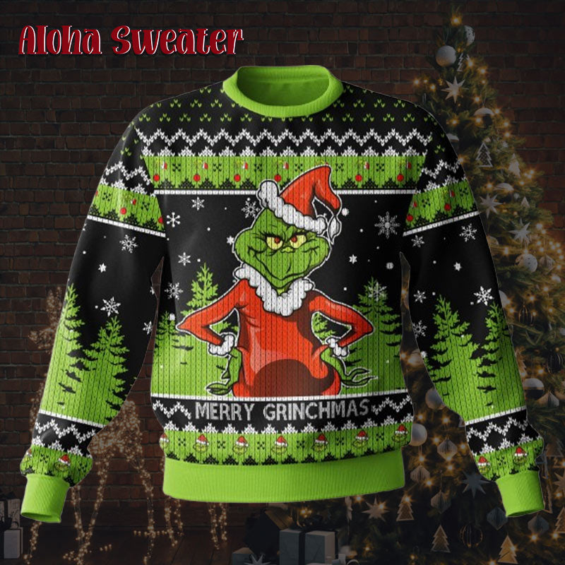 Hate Hate Hate Cute Christmas Grinch Ugly Christmas Ugly Christmas Sweater product image 2