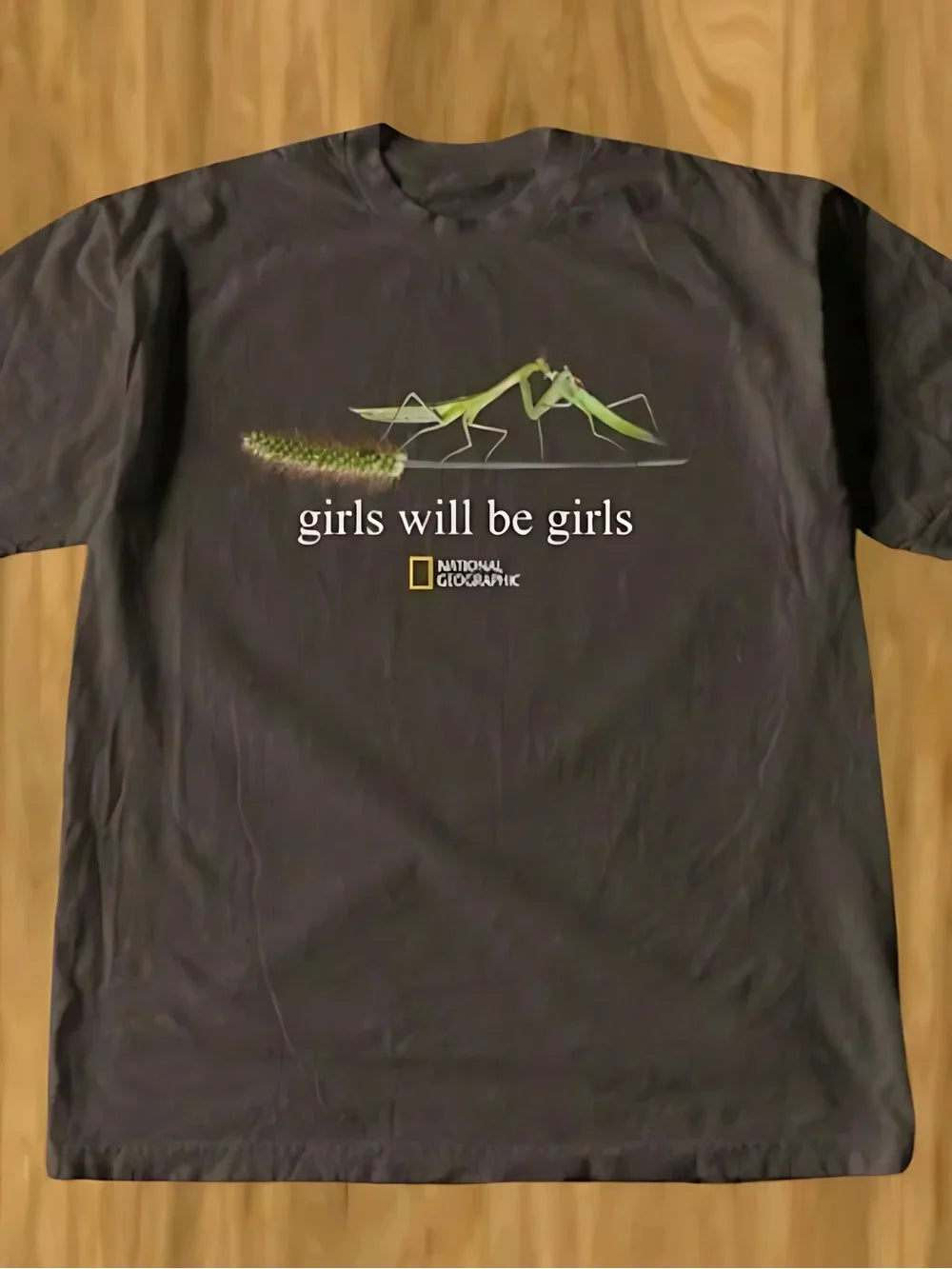 Mantis Graphic Tee National Geographic Nature T-Shirt Black - T-Shirt, Sweatshirt, Hoodie