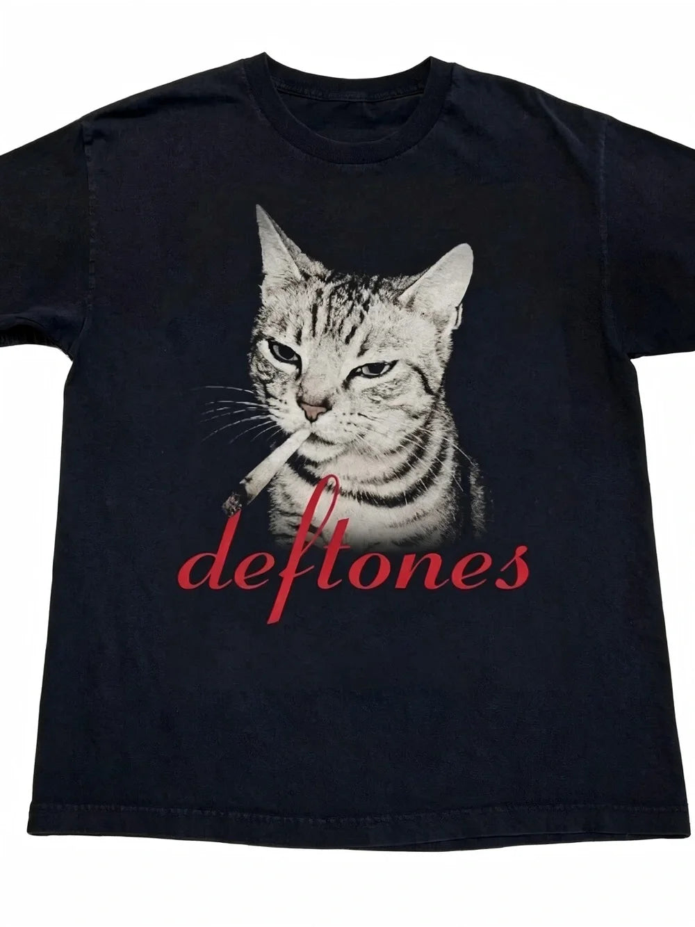 Deftones Cat Smoking, Funny Cat Womens Mens T-shirt Unisex - T-Shirt, Sweatshirt, Hoodie