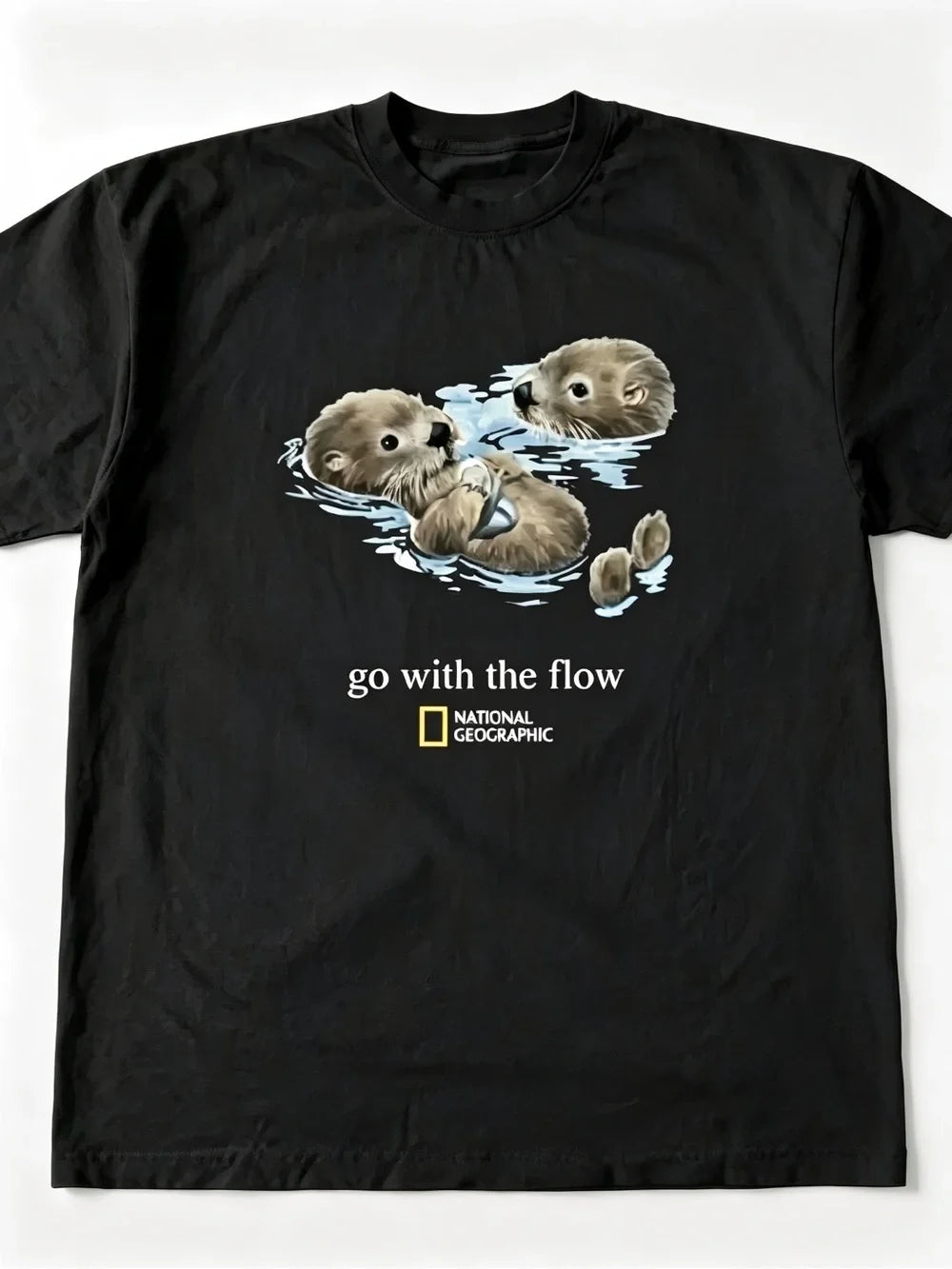National Geographic Otter Go With The Flow Graphic Womens Mens T-shirt Unisex - T-Shirt, Sweatshirt, Hoodie