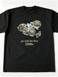 National Geographic Otter Go With The Flow Graphic Womens Mens T-shirt Unisex - T-Shirt, Sweatshirt, Hoodie