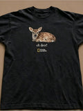 National Geographic oh deer graphic reprint Womens Mens T-shirt Unisex Black - T-Shirt, Sweatshirt, Hoodie