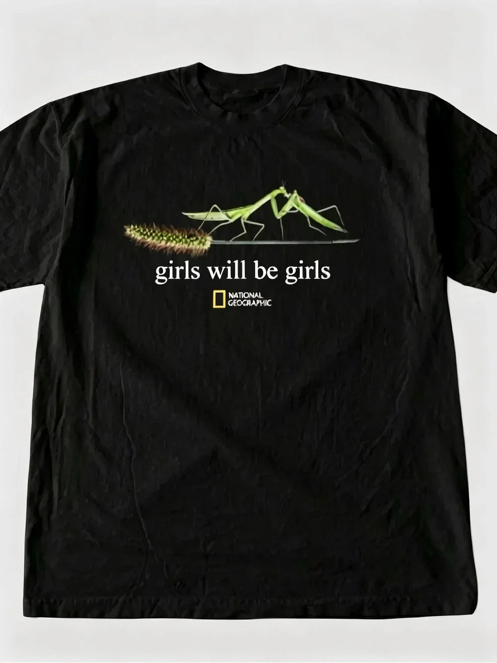 Mantis Graphic Tee National Geographic Nature Womens Mens T-shirt Unisex Black - T-Shirt, Sweatshirt, Hoodie