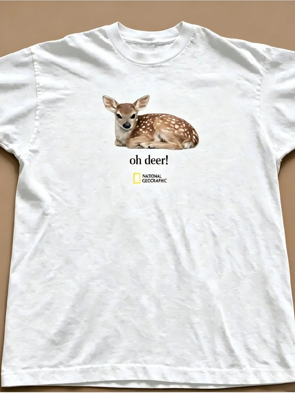 National Geographic oh deer Womens Mens T-shirt Unisex White - T-Shirt, Sweatshirt, Hoodie