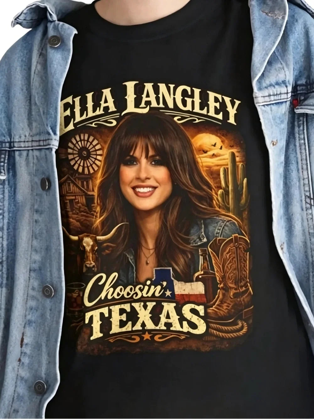 Ella Langley Choosin' Texas Dandelion Album Retro Womens Mens T-shirt Unisex - T-Shirt, Sweatshirt, Hoodie