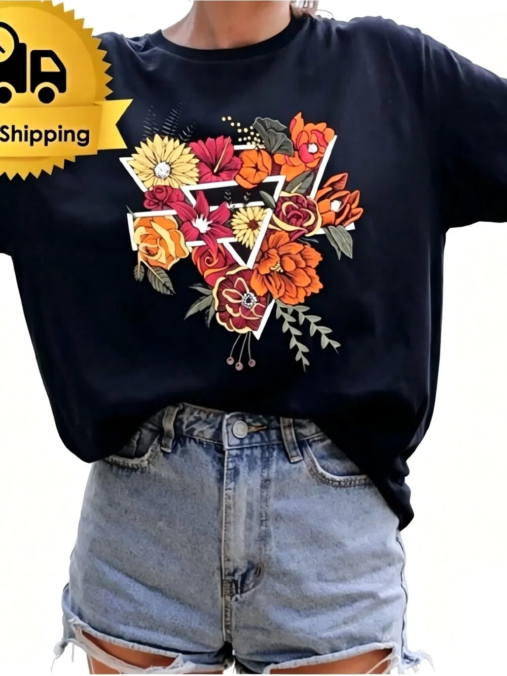 Floral Rainbow Kitten Surprise Womens Mens T-shirt Unisex - T-Shirt, Sweatshirt, Hoodie