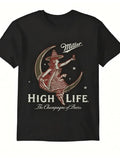 Miller High Life Girl In The Moon Graphic Womens Mens T-shirt Unisex - T-Shirt, Sweatshirt, Hoodie