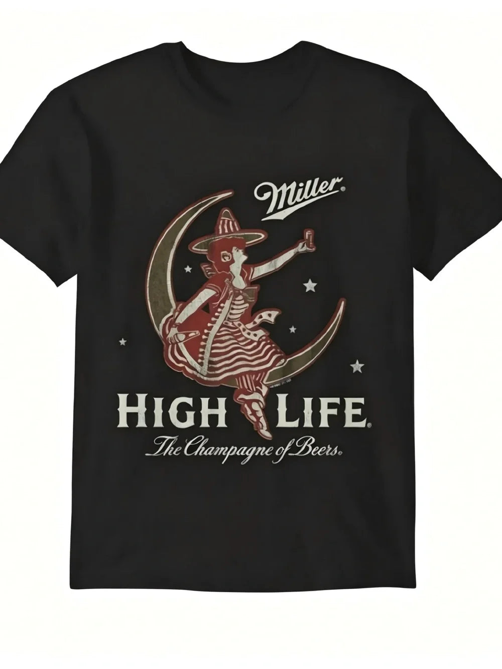 Miller High Life Girl In The Moon Graphic Womens Mens T-shirt Unisex - T-Shirt, Sweatshirt, Hoodie
