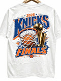 Knicks Finals 2026 White Womens Mens T-shirt Unisex with White & Blue Graphics - T-Shirt, Sweatshirt, Hoodie