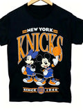 Junk Food Clothing X Disney New York Knicks Mickey and Minnie Mouse T-shirt - T-Shirt, Sweatshirt, Hoodie