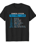 Senior Citizen Texting Code Funny Grandparent Sarcastic Women Men T-shirt Unisex - T-Shirt, Sweatshirt, Hoodie