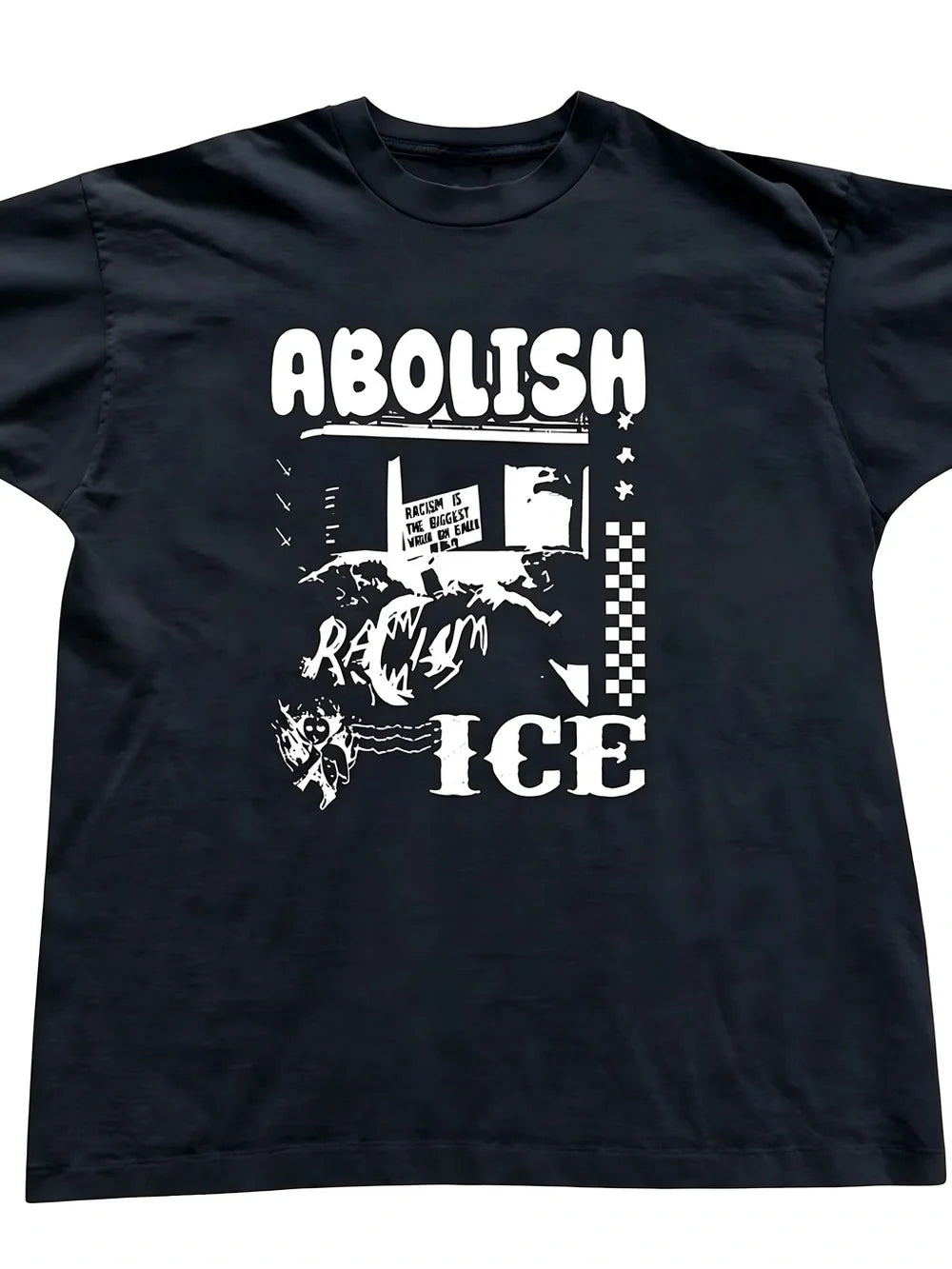 Abolish ICE Graphic Tee Black Womens Mens T-shirt Unisex - T-Shirt, Sweatshirt, Hoodie