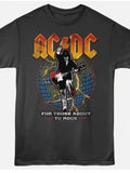 ACDC Angus Young Globe For Those About To Rock Womens Mens T-shirt Unisex - T-Shirt, Sweatshirt, Hoodie
