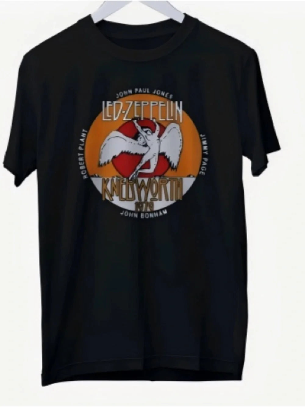 Led Z-E-P-P-E-L-I-N At Knebworth 1979 Music Womens Mens T-shirt Unisex Black - T-Shirt, Sweatshirt, Hoodie