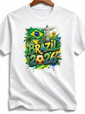 Fifa World Cup 2026 T-Shirt Soccer Graphic Tee USA Football Fan, Brazil 2026 - T-Shirt, Sweatshirt, Hoodie