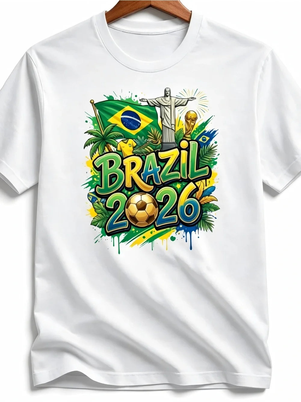 Fifa World Cup 2026 T-Shirt Soccer Graphic Tee USA Football Fan, Brazil 2026 - T-Shirt, Sweatshirt, Hoodie