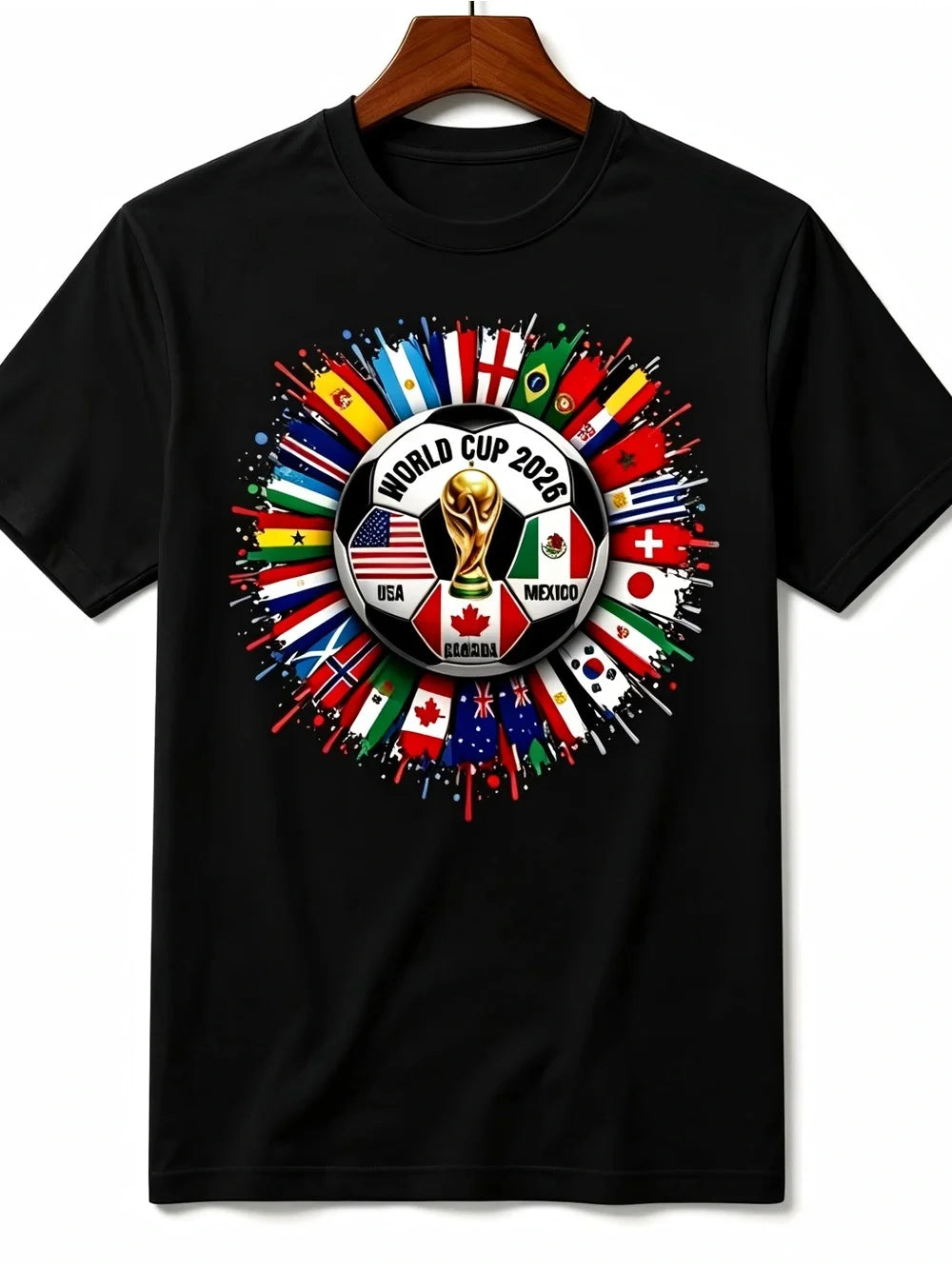 World Cup 2026 T-Shirt Football Flags Soccer Fan Womens Mens T-shirt Unisex - T-Shirt, Sweatshirt, Hoodie