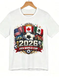 2026 FIFA World Cup Soccer Womens Mens T-shirt Unisex USA Canada Mexico Flags - T-Shirt, Sweatshirt, Hoodie