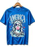 America Statue of Liberty Blowing Bubble Gum Graphics Womens Mens T-shirt Unisex - T-Shirt, Sweatshirt, Hoodie