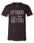 Sassy Frass Leftovers are for Quitters V-neck Bright - Adult & Kids T-Shirts, Sweatshirts & Hoodies apparel design preview 1