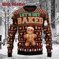 Let’s Get Baked Funny Gingerbread Ugly Christmas Sweater product image