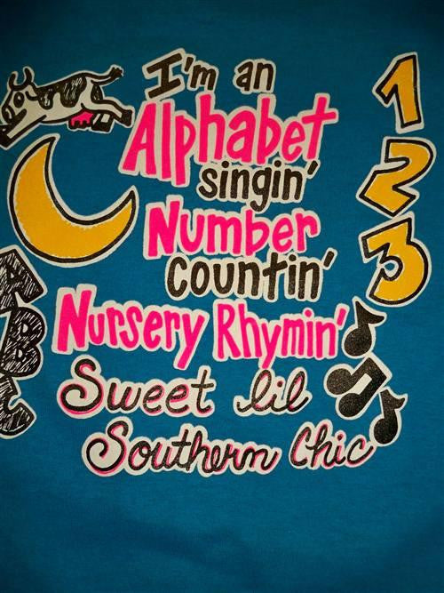 Southern Chics Funny Lil Girl Alphabet ABC Toddler - Adult & Kids T-Shirts, Sweatshirts & Hoodies apparel design preview 1