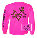 Country Life Outfitters Pink Deer Kiss Heart Love - Adult & Kids T-Shirts, Sweatshirts & Hoodies apparel design preview 1