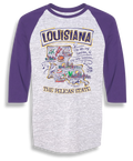 Sassy Frass Louisiana Pelican State LA Raglan Girlie - Adult & Kids T-Shirts, Sweatshirts & Hoodies apparel design preview 1