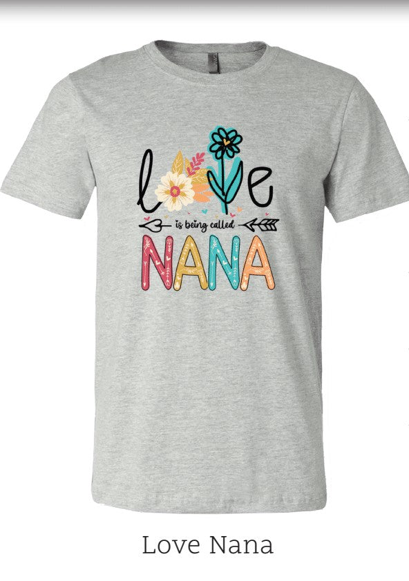 Sassy Frass Love is Being Called Nana Canvas - Adult & Kids T-Shirts, Sweatshirts & Hoodies apparel design preview 2