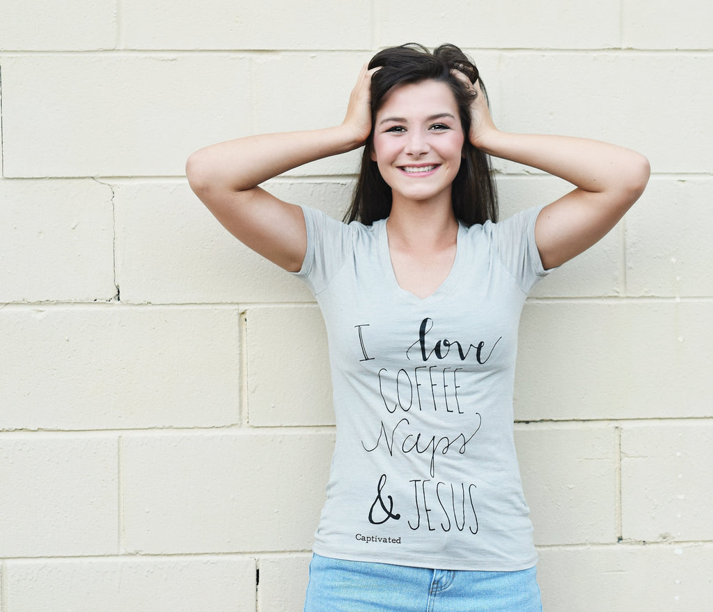 Sassy Frass Captivated I Love Coffee Naps Jesus - Adult & Kids T-Shirts, Sweatshirts & Hoodies apparel design preview 2
