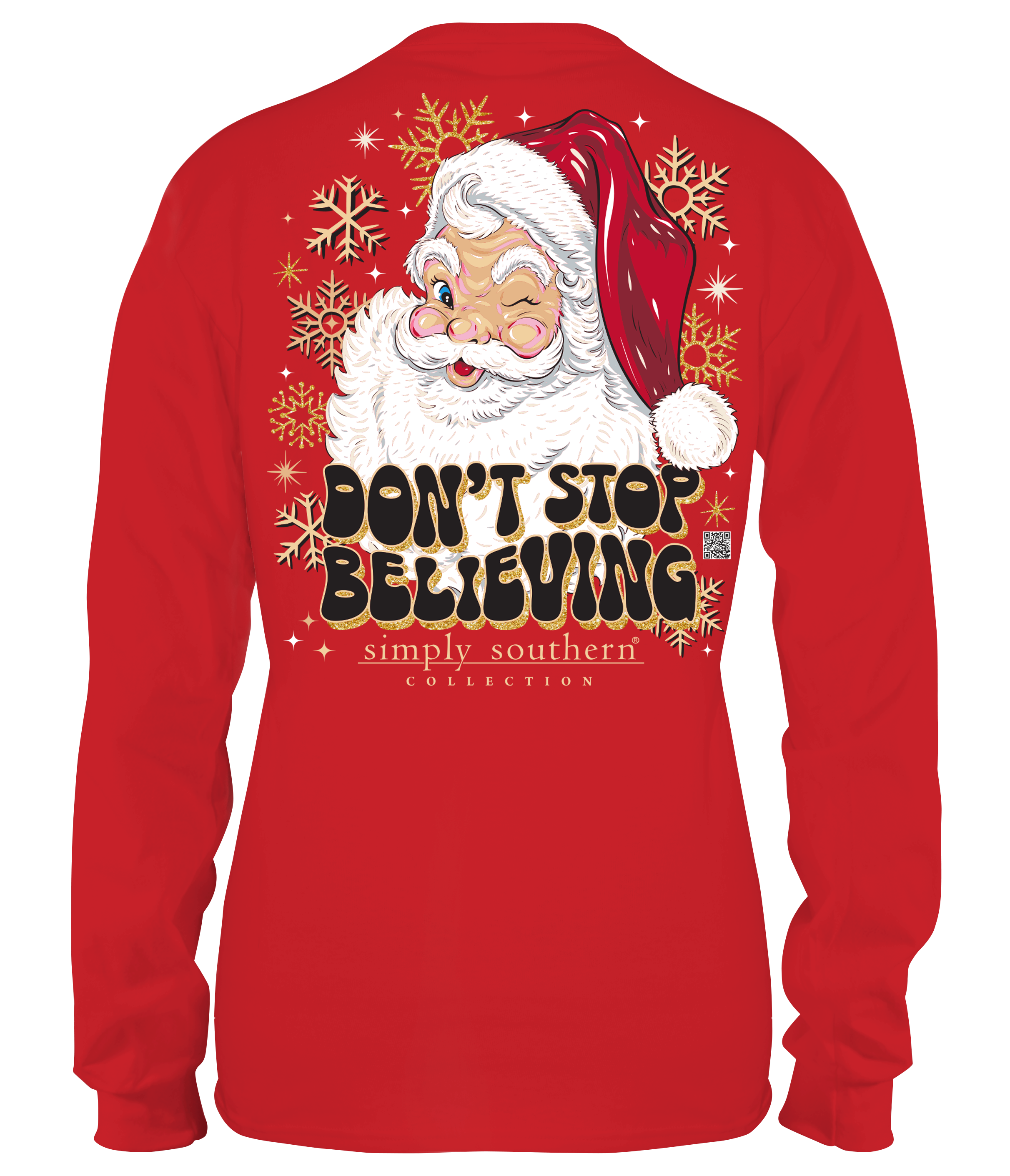 Simply Southern Believe Santa Christmas - Adult & Kids T-Shirts, Sweatshirts & Hoodies apparel design preview 1