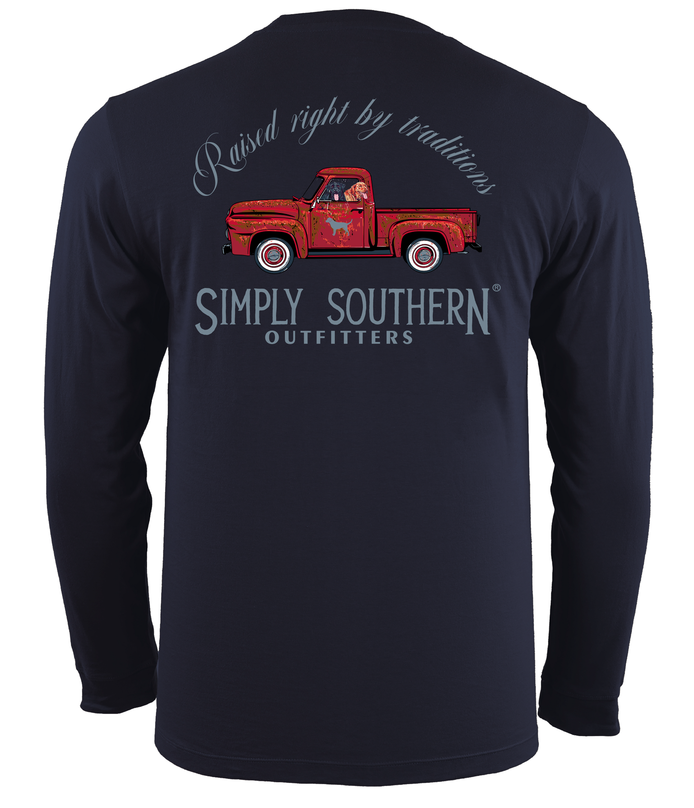 Simply Southern Raised Right Truck - Adult & Kids T-Shirts, Sweatshirts & Hoodies apparel design preview 1