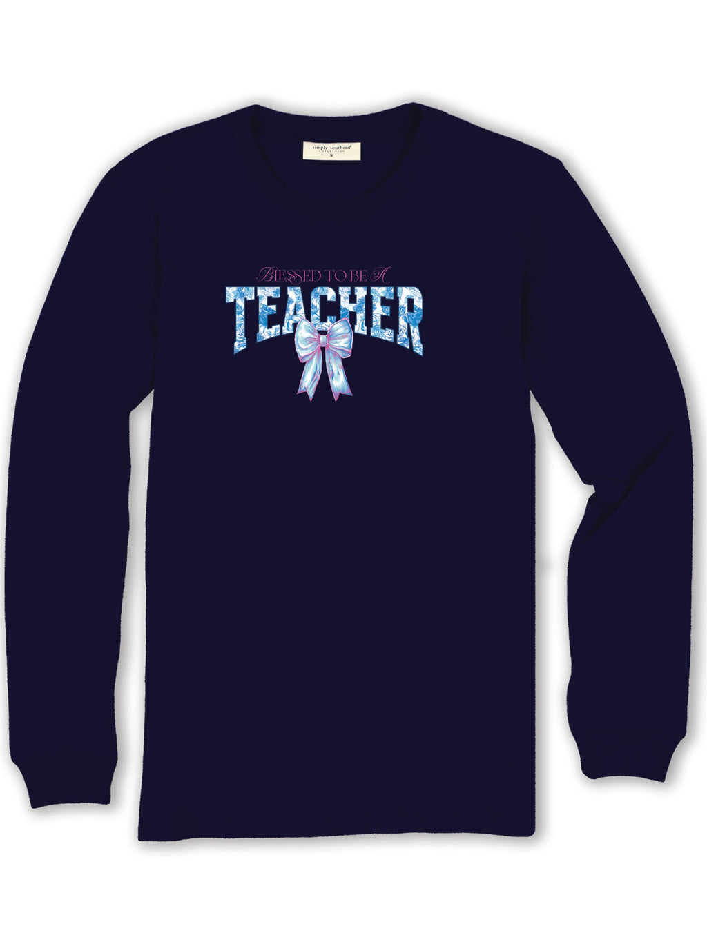 Simply Southern Blessed Teacher Bow - Adult & Kids T-Shirts, Sweatshirts & Hoodies apparel design preview 2