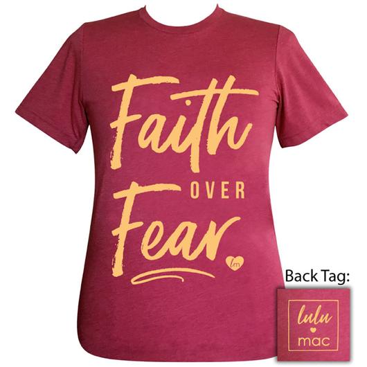 Girlie Girl Originals Lulu Mac Preppy Faith Over Fear - Adult & Kids T-Shirts, Sweatshirts & Hoodies apparel design preview 1