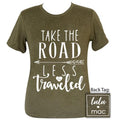 Girlie Girl Originals Lulu Mac Preppy Take Road Less - Adult & Kids T-Shirts, Sweatshirts & Hoodies apparel design preview 1