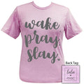 Girlie Girl Originals Lulu Mac Preppy Wake Pray Slay - Adult & Kids T-Shirts, Sweatshirts & Hoodies apparel design preview 1