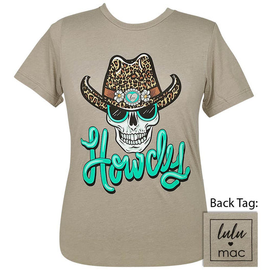 Girlie Girl Lulu Mac Skull Howdy Canvas - Adult & Kids T-Shirts, Sweatshirts & Hoodies apparel design preview 1