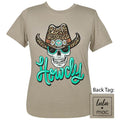 Girlie Girl Lulu Mac Skull Howdy Canvas - Adult & Kids T-Shirts, Sweatshirts & Hoodies apparel design preview 1