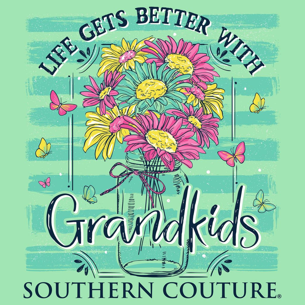 Southern Couture Classic Life Better With Grandkids - Adult & Kids T-Shirts, Sweatshirts & Hoodies apparel design preview 2